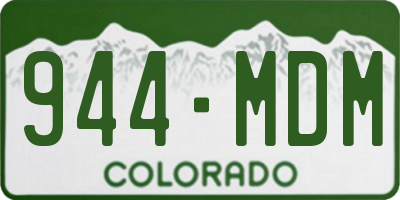 CO license plate 944MDM