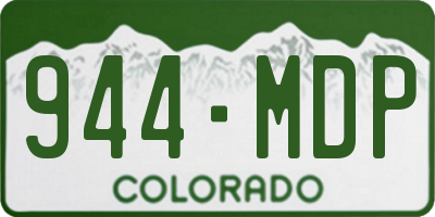 CO license plate 944MDP