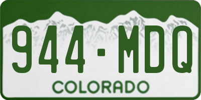CO license plate 944MDQ