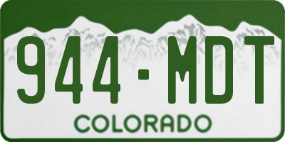 CO license plate 944MDT