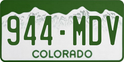 CO license plate 944MDV