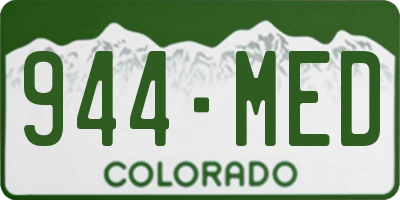 CO license plate 944MED