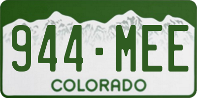 CO license plate 944MEE