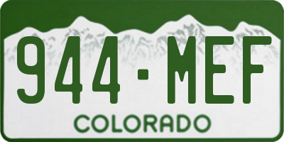CO license plate 944MEF