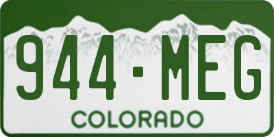 CO license plate 944MEG