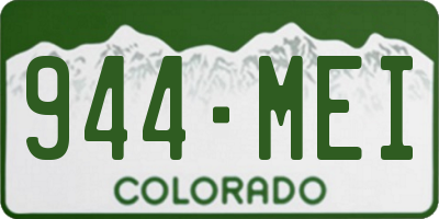 CO license plate 944MEI