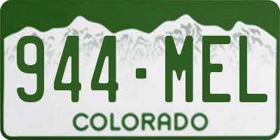 CO license plate 944MEL