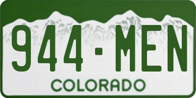 CO license plate 944MEN