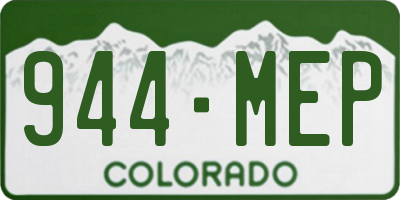 CO license plate 944MEP