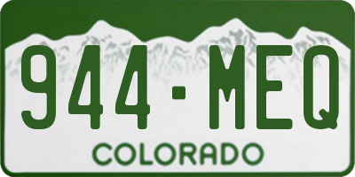 CO license plate 944MEQ