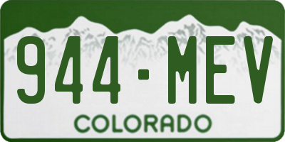 CO license plate 944MEV