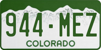 CO license plate 944MEZ