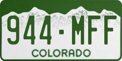 CO license plate 944MFF