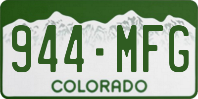 CO license plate 944MFG