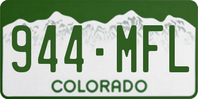 CO license plate 944MFL