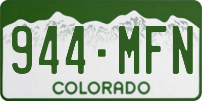 CO license plate 944MFN