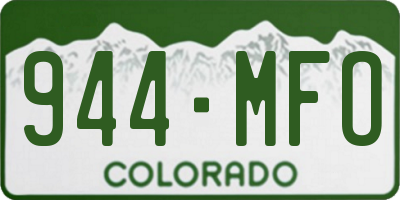 CO license plate 944MFO