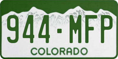 CO license plate 944MFP