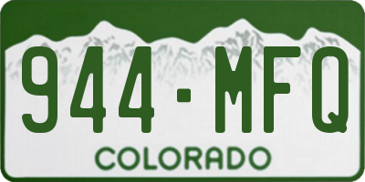 CO license plate 944MFQ