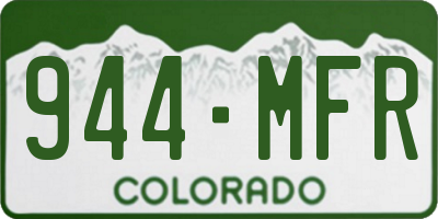 CO license plate 944MFR