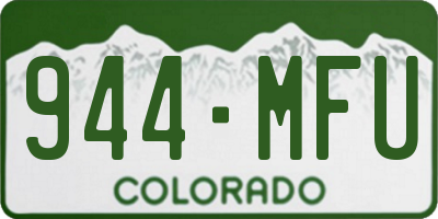 CO license plate 944MFU