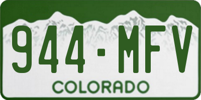 CO license plate 944MFV