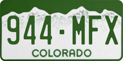 CO license plate 944MFX