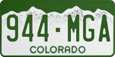 CO license plate 944MGA