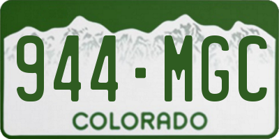 CO license plate 944MGC