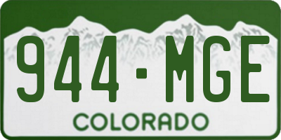 CO license plate 944MGE