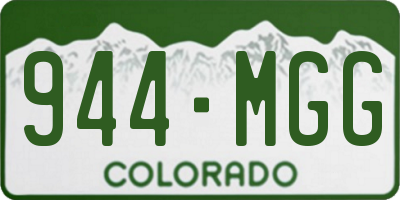 CO license plate 944MGG