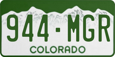CO license plate 944MGR