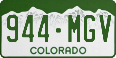 CO license plate 944MGV