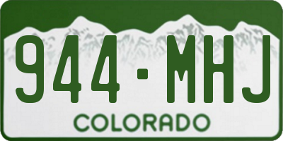 CO license plate 944MHJ