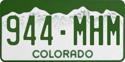 CO license plate 944MHM