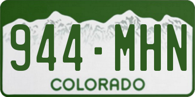 CO license plate 944MHN