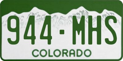 CO license plate 944MHS
