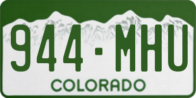 CO license plate 944MHU