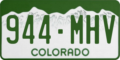 CO license plate 944MHV