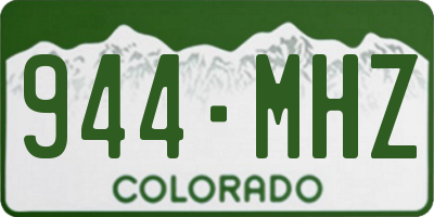 CO license plate 944MHZ