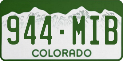 CO license plate 944MIB