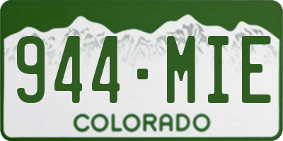 CO license plate 944MIE
