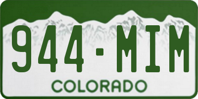 CO license plate 944MIM