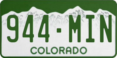 CO license plate 944MIN