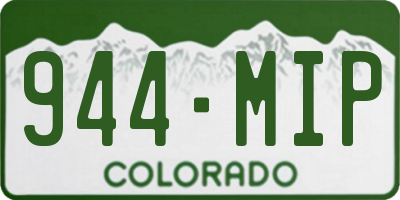 CO license plate 944MIP