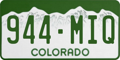 CO license plate 944MIQ