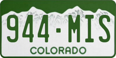 CO license plate 944MIS