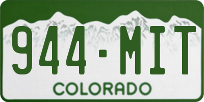 CO license plate 944MIT