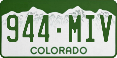 CO license plate 944MIV