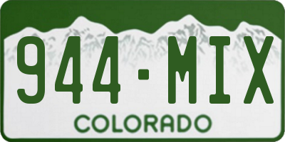 CO license plate 944MIX